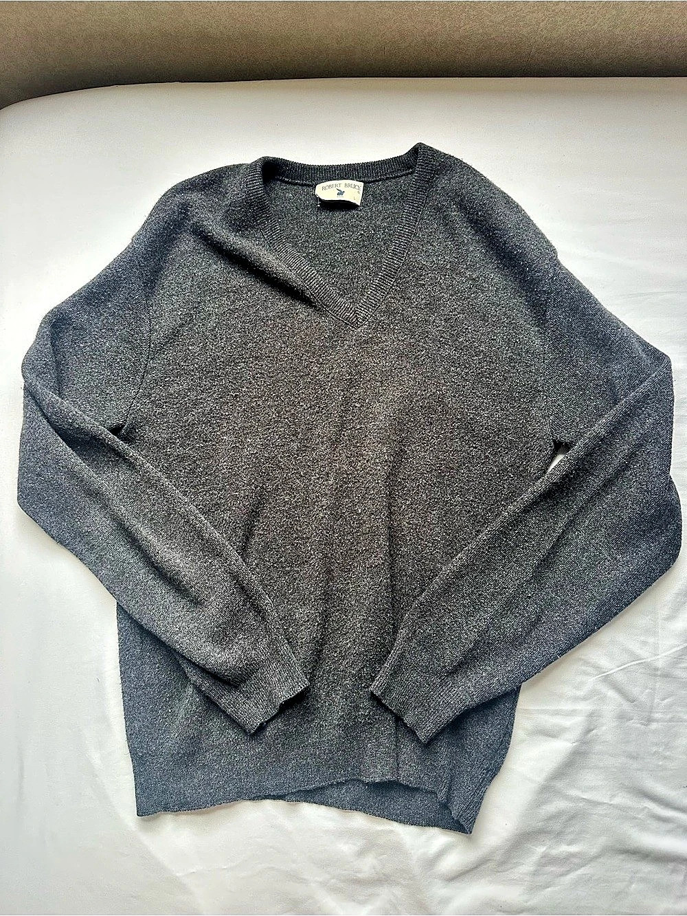 Robert Bruce Men's Gray Crewneck Sweater Size Large
